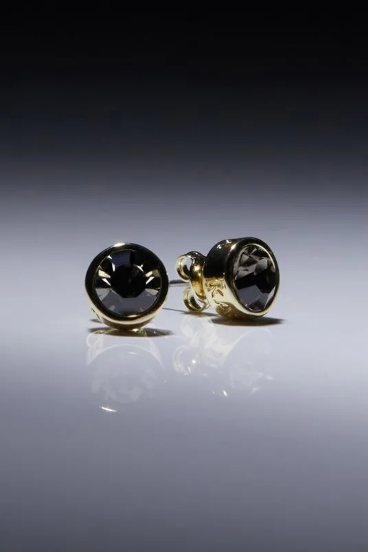 Hand Set European Crystal Solitaire Stud Earrings