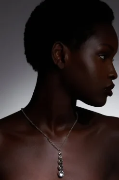 Hand Set European Crystal Teardrop Pendant