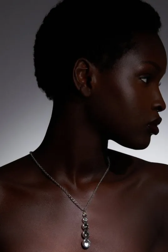 Hand Set European Crystal Teardrop Pendant