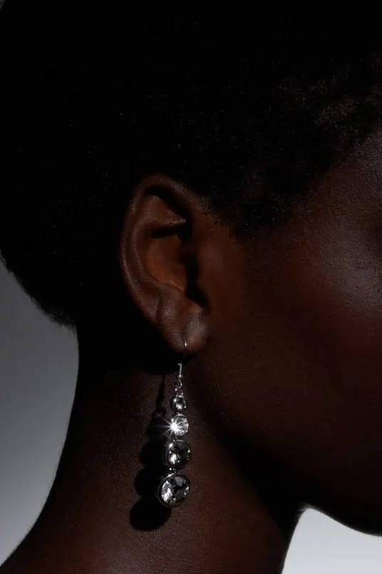 Hand Set European Crystal Teardrop Earrings