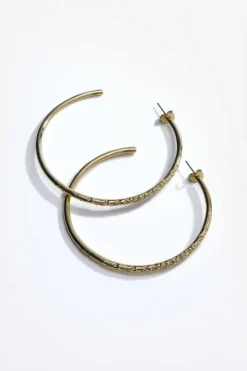 Hand Set European Crystal Sprinkle Large Hoop Earrings