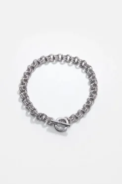 Hand Set European Crystal T-Bar Chain Bracelet