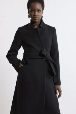 Italian Wool Intank Topment Notch Neck Coat