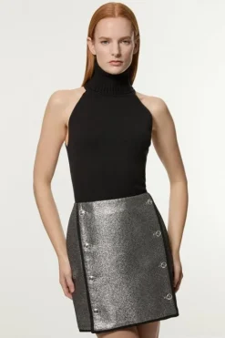 Jacquard Tailored Mini Skirt