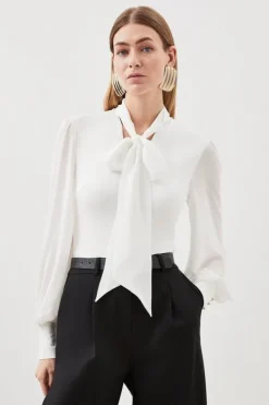 Jersey Ponte Georgette Mix Bodysuit