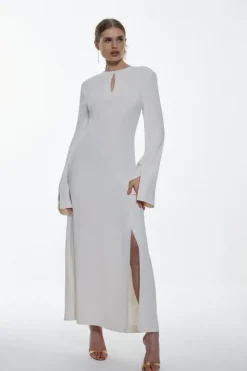 Long Sleeve Column Midi Dress