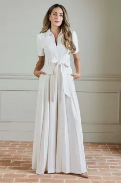 Lydia Millen Tall Structured Crepe Pocket Jumpsuit