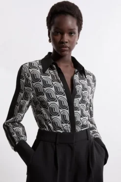 Mono Print Woven Shirt