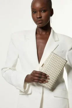 Pearl Embellished Clutch