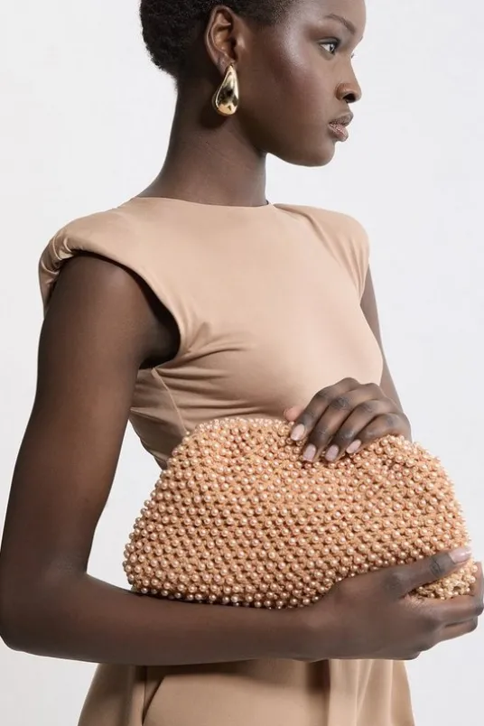 Pearl Slouchy Clutch Bag