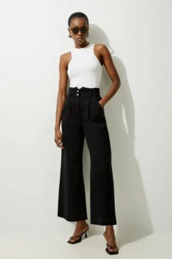 Petite Denim Wide Leg Pants