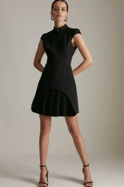 Petite Military Tailored Dress