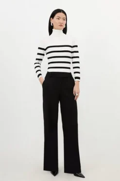 Petite Tailored Essential Straight Leg Pants