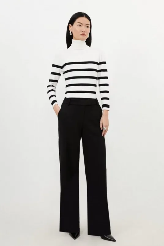 Petite Tailored Essential Straight Leg Pants