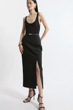 Petite Tailored Maxi Skirt