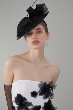 Pleated Spiral Trim Fascinator