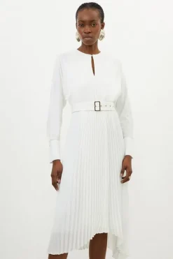 Ponte Georgette Jersey Midaxi Dress