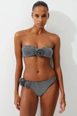 Premium Embellished Rosette Bandeau Bikini Set