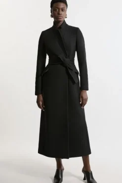 Premium Italian Manteco Wool Investment Notch Neck Tailored Midaxi Coat