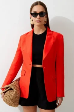 Premium Linen Tailored Suit Set