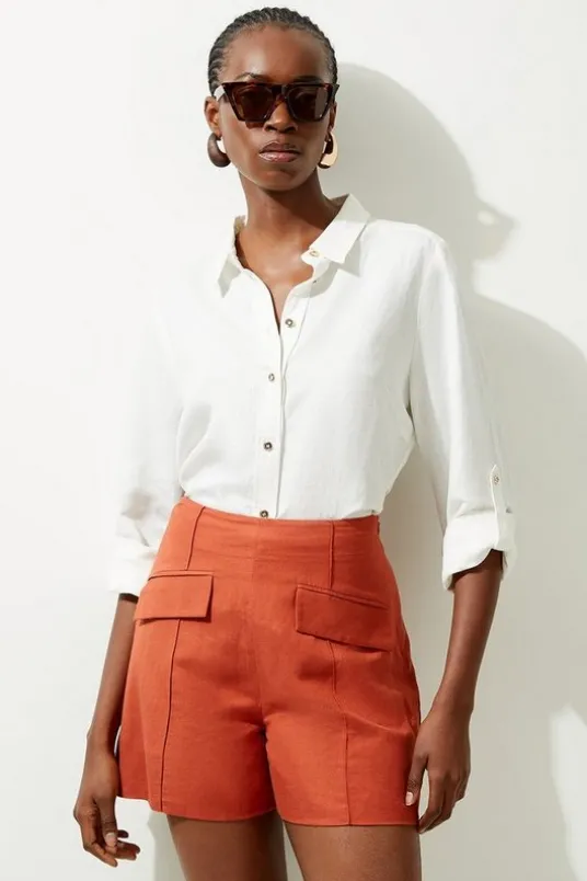 PUFF SLEEVE LINEN CO-ORD