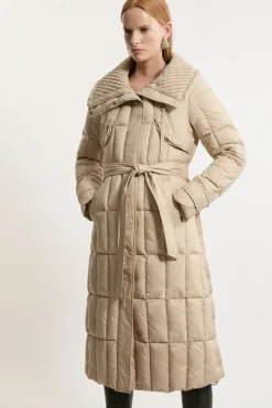 Quilted Belted Puffer Coat