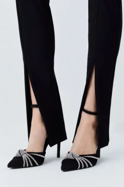 Satin Diamante Knot Stiletto Heel