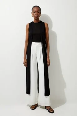 Sleeveless Lightweight Summer Knit Edge To Edge Cardi