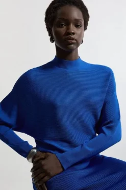 Slinky Drape Batwing Sleeve Knit Top