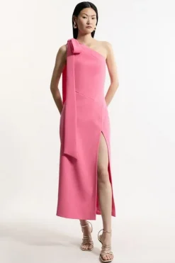Soft Tailored Asymmetric Maxi Dress