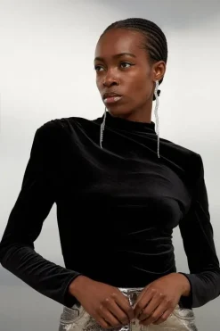 Stretch Velvet Bodysuit