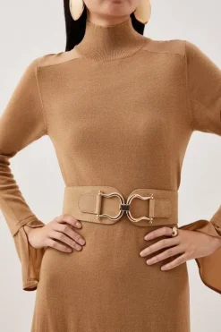 Suede Chunky Stretch Waist Belt