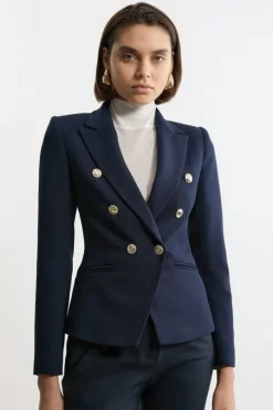 Tailored Button Military Blazer