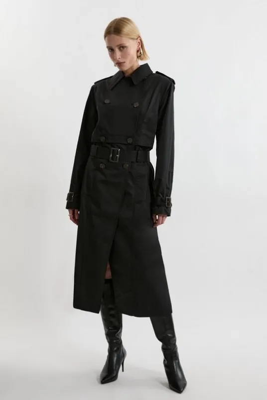 Tailored Cotton Multiway Trench Coat