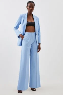 Tailored Single Breasted Pocket Detail Blazer & Trouser Set