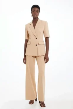 Tailored Straight Leg Pants