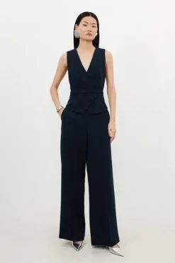 Tailored Wide Leg Pants