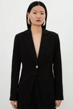 Tall Compact Stretch Single Breasted Tailored Blazer