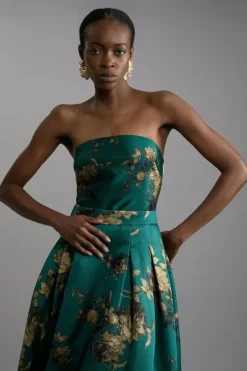 Tall Floral Print Woven Corset Top