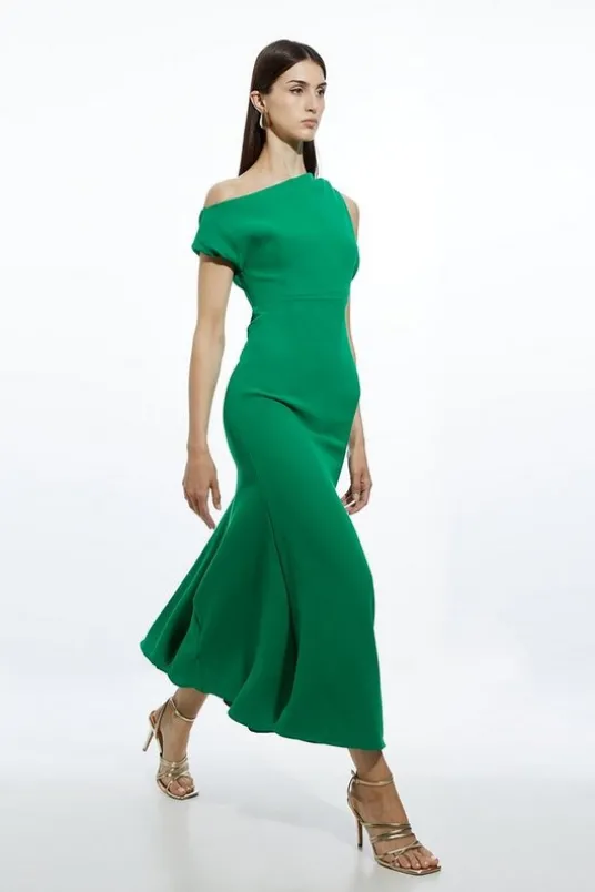 Tall Fluid Tailored Drop Shoulder Maxi Dress
