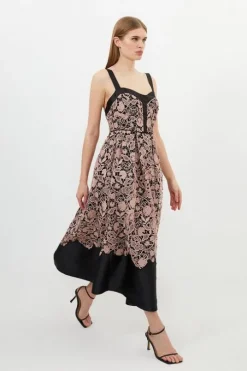 Tall Lace Prom Woven Midi Dress
