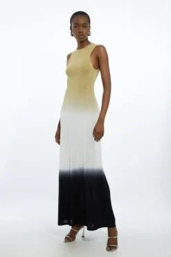 Tall Premium Viscose Knit Ombre Maxi Dress