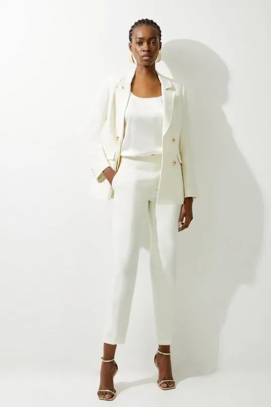 Tall Tailored High Waisted Slim Leg Pants