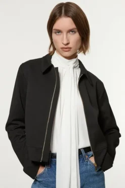 Tall Technical Crepe Tailored Metal Zip Detail Jacket