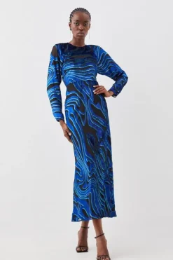 Tall Velvet Devore Midaxi Column Dress