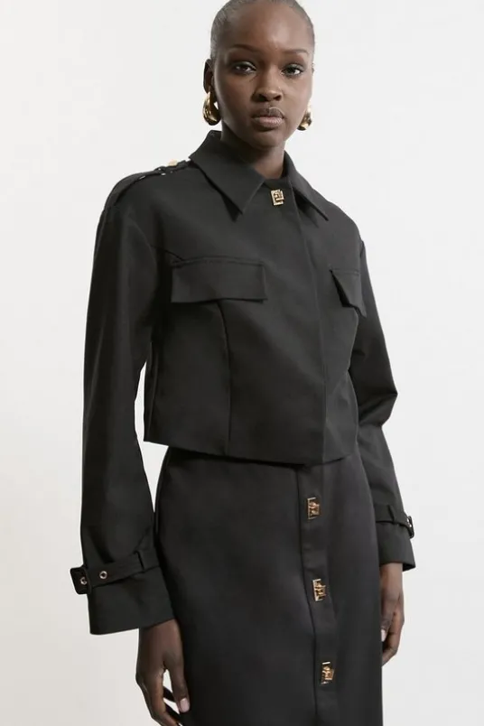 TECHNO JACKET AND MIDI SKIRT CO-ORD