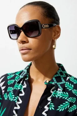 Tortoise Shell Gold Detail Sunglasses