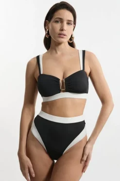 Trim Detail Detachable Strap Bikini Top