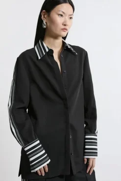 Twill Stripe Detail Shirt
