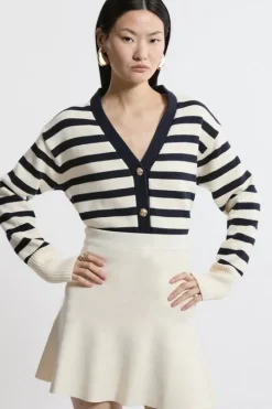 Viscose Blend Dry Handle Flippy Knit Skirt